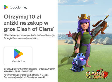 promocja clash of clans przy zakupie doładowania google play